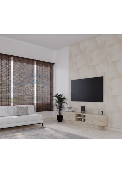 Liva Tv Sehpası Bazalı , Kapaklı Tv Ünitesi 160 cm Traverten fiyatları