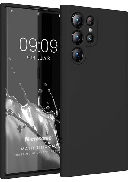 Matte Silicone Samsung Galaxy S25 Ultra Kılıf Siyah
