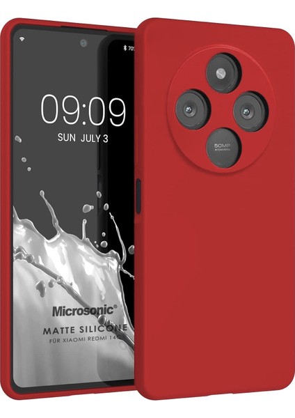 Matte Silicone Xiaomi Redmi 14C Kılıf Kırmızı