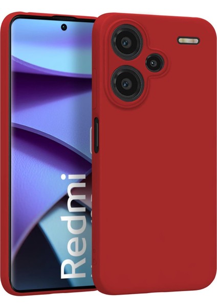 Matte Silicone Xiaomi Redmi Note 13 Pro Plus 5g Kılıf Kırmızı