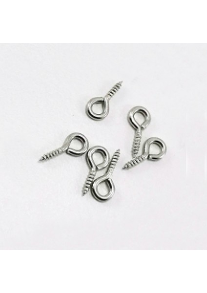 Metal Takı Ve Obje Halkası Vidalı 1 Cm (100 Adet) Gümüş