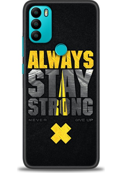 General Mobile Gm 21 Plus Hd Baskılı Kılıf - Stay Strong + 9h Nano Ekran Koruyucu