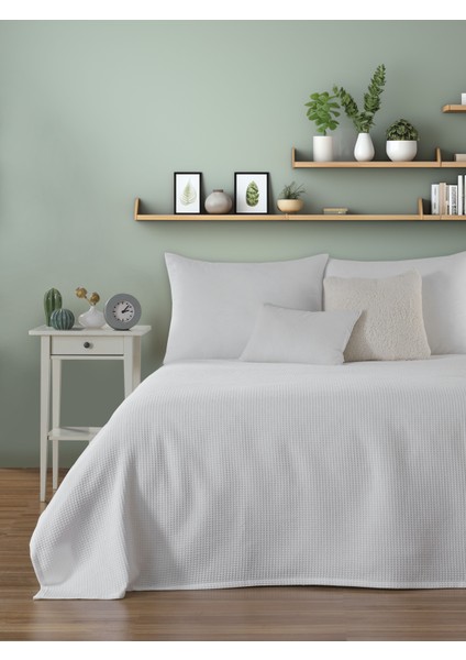 Pike Çift Kişilik Waffle Desenli Yatak Örtüsü Otel Tipi Lü x Pike fiyatları