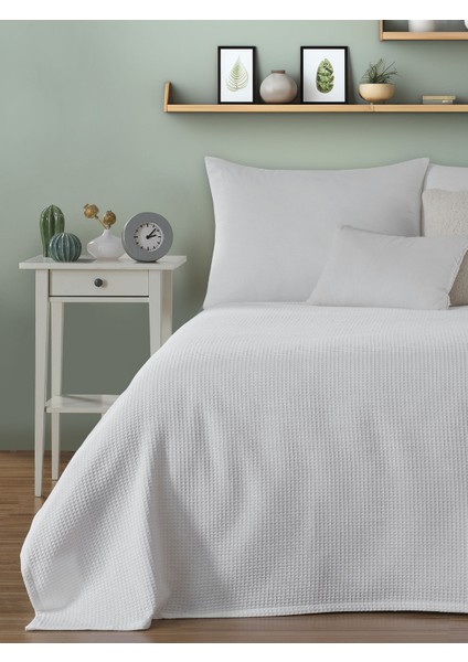 Pike Çift Kişilik Waffle Desenli Yatak Örtüsü Otel Tipi Lü x Pike fırsatları