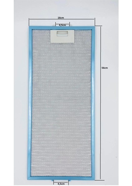 160X560 Mm Davlumbaz Filtresi Aspiratör Yağ Filtresi, 16X56CM