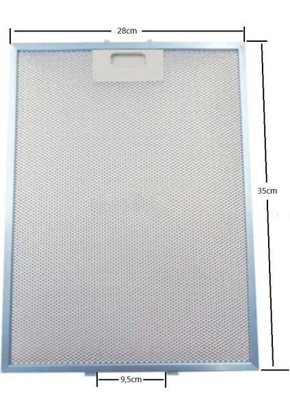 280X350 Mm Davlumbaz Filtresi 81460024 Aspiratör Yağ Filtresi Db1-90, 28X35CM