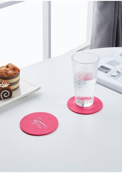 420192 "andasıbe" 10CM Çapında Pembe/beyaz Kadın Bardak Altlık fiyatları