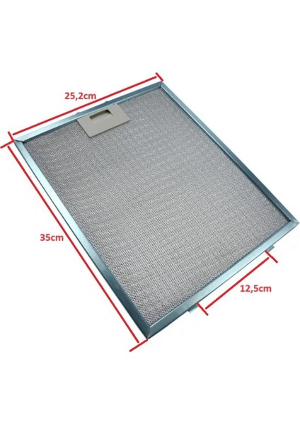 250X350 Mm Davlumbaz Aspiratör Yağ Filtresi 25X35CM