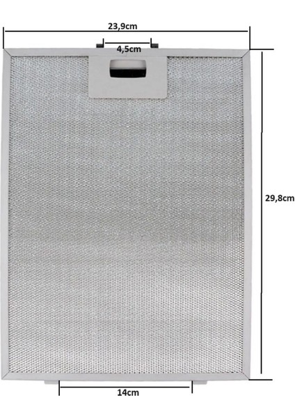 239X298 Mm, Uyumlu Davlumbaz Aspiratör Yağ Filtresi, 23,9X39,8CM
