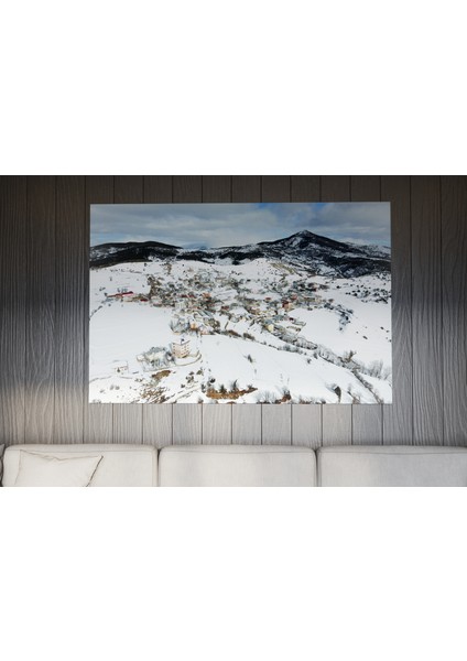 Tablo - Duvar Tablosu - Doğa ve Kış Manzaralı Tablo - Ev Dekorasyon - 60 x 40 cm