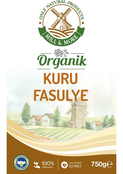 Bakliyat Seti - Organik Pilavlık Bulgur 750 gr + Organik Nohut 750 gr + Organik Kuru Fasulye 750 G