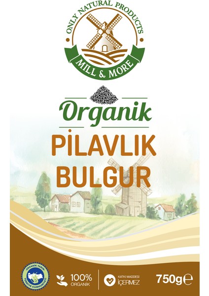 Bakliyat Seti - Organik Pilavlık Bulgur 750 gr + Organik Nohut 750 gr + Organik Kuru Fasulye 750 G