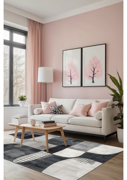 Benan Modern Şönil Pamuk Tabanlı Salon Halısı Kaymaz Yıkanabilir Çevre Dostu fiyatları