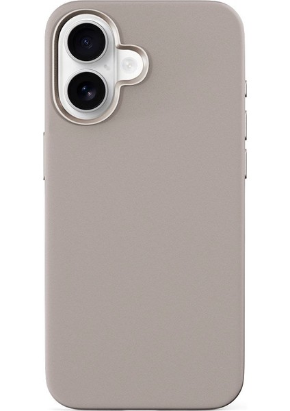 Mag+ Apple iPhone 16 Plus Silikon Kılıf - Titanyum Bej