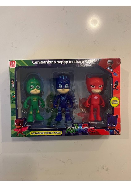 Pijamaskeliler Pjmasks Figür Oyuncak Seti 3lü Karakter Seti