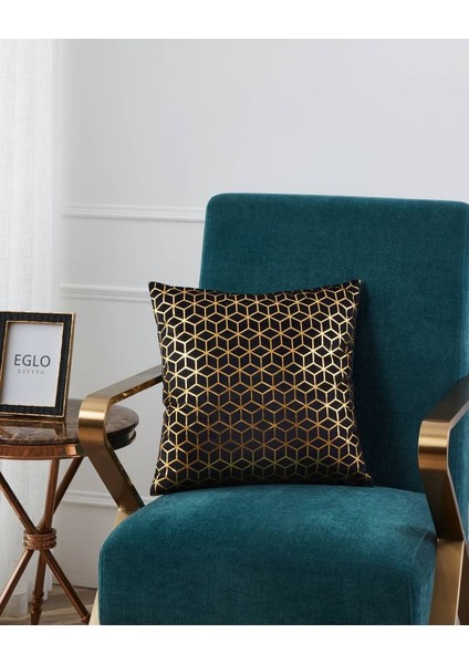 420078 "sıngu" 45X45CM Siyah/ Gold Polyester Yastık