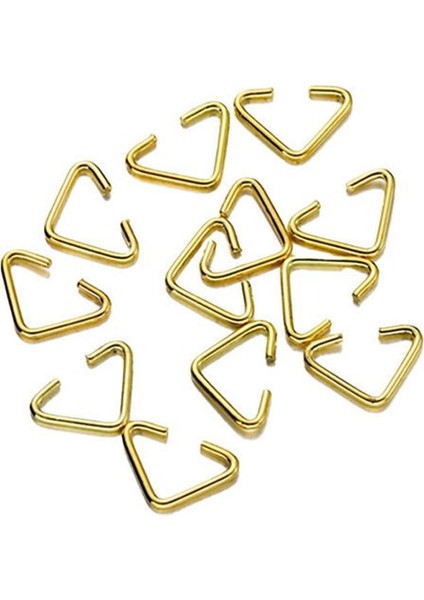 Anahtarlık Montaj Halkası Üçgen Takı Bağlantı Halkası 14x11 Mm (100 Adet) Gold