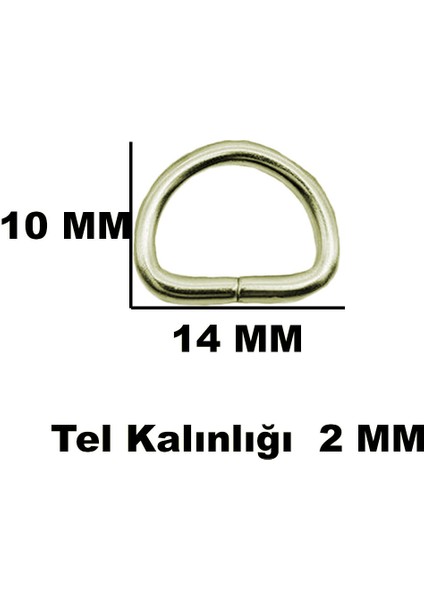Anahtarlık Montaj Halkası D Çanta Bağlantı Halkası 14X10 mm (100 Adet) Gold modelleri
