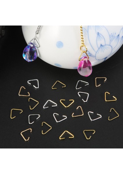 Anahtarlık Montaj Halkası Üçgen Takı Bağlantı Halkası 14x11 Mm (1000 Adet) Gümüş fiyatları