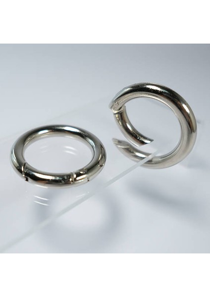 Yaylı Çanta Halkası Mekanizmalı Halka 2.7 cm (10 Adet) Gümüş