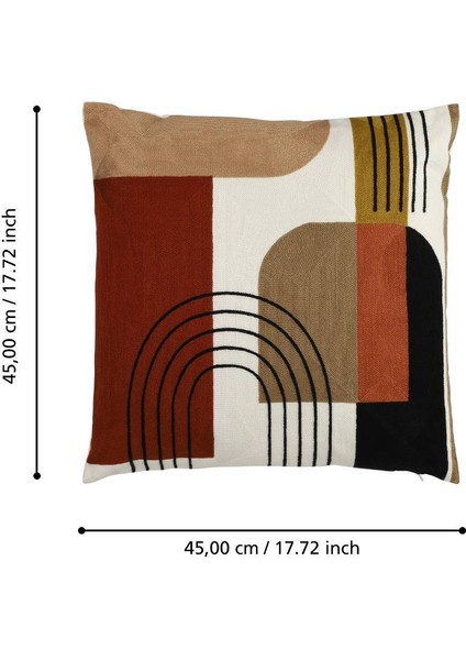 420094 "berhala" 45X45CM Kırmızı/renkli Polyester Yastık fırsatları