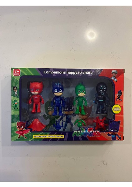 Pijamaskeliler Pjmasks Figür Oyuncak Seti 4lü Karakter Seti 8 Parça