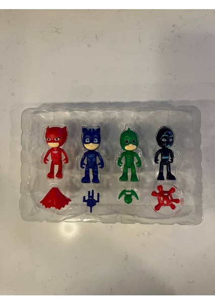 Pijamaskeliler Pjmasks Figür Oyuncak Seti 4lü Karakter Seti 8 Parça