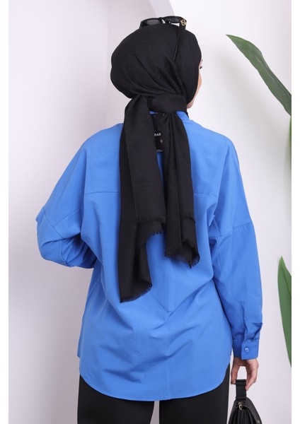 Saks Mavi Salaş Basic Gömlek