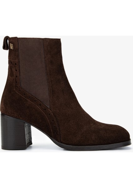 Kadın Deri Kahverengi Süet Casual Bot 35 5619 Bn Bot SK24-25 Kahve Suet
