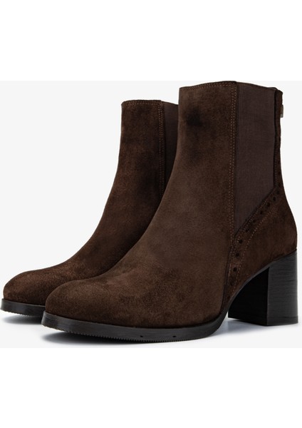 Kadın Deri Kahverengi Süet Casual Bot 35 5619 Bn Bot SK24-25 Kahve Suet fırsatları