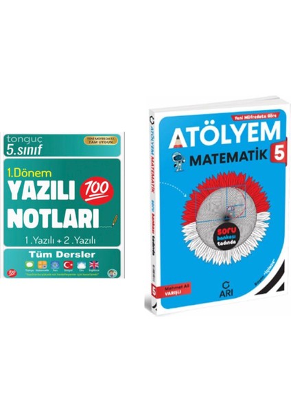2026 5. Sınıf Yazılı Notları 1. Dönem 1 ve 2. Yazılı - Arı Yayıncılık 2026 5. Sınıf Matematik Akıllı Atölyem