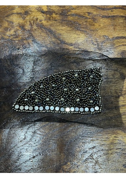 Çelik Boncuk Işleme Omuz Apolet Dikiş Aplike 12X6 cm fiyatları