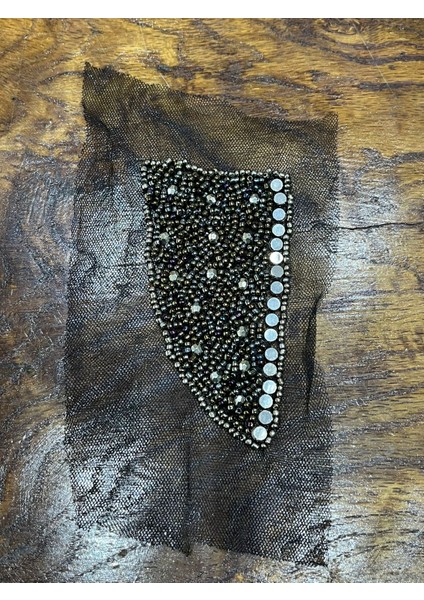 Çelik Boncuk Işleme Omuz Apolet Dikiş Aplike 12X6 cm modelleri