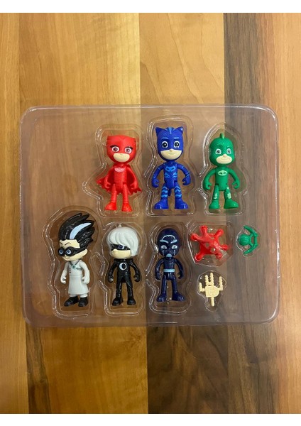 Pijamaskeliler Pjmasks Figür Oyuncak Seti 6lü Karakter Seti 9 Parça