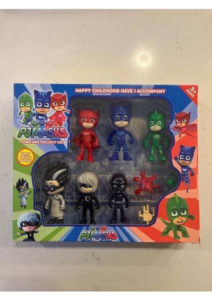 Pijamaskeliler Pjmasks Figür Oyuncak Seti 6lü Karakter Seti 9 Parça