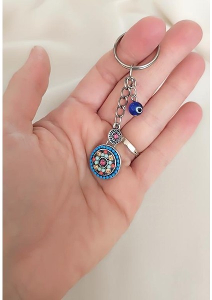 Anahtarlık Cam Nazar Boncuklu Çanta Cüzdan Süsü Aksesuar fiyatları