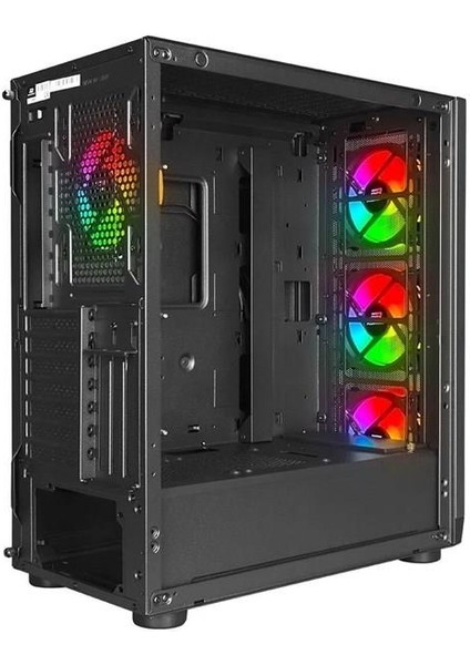 VK-W001B 4-Argb Fanlı Gamıng Mıd-Tower Pc Kasası 360MM Sıvı Soğutma Desteği