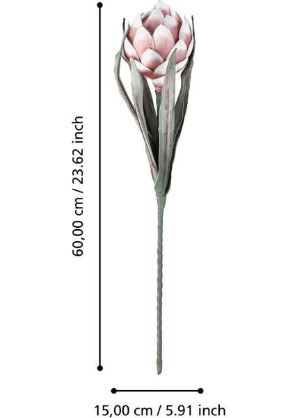 428126 "molave" Pembe/beyaz Tek Dal Yapay Çiçek 60CM Yüksekliğinde fırsatları