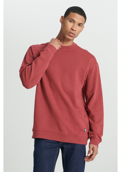 Loose Fit Rahat Kesim Bisiklet Yaka %100 Pamuk Gül Kurusu Sweatshirt fiyatları