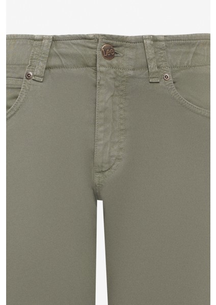 Slim Fit Dar Kesim Normal Bel Dar Paça Haki Extreme Motion Pantolon