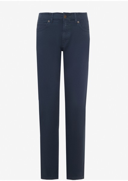 Slim Fit Dar Kesim Normal Bel Dar Paça Lacivert Extreme Motion Pantolon