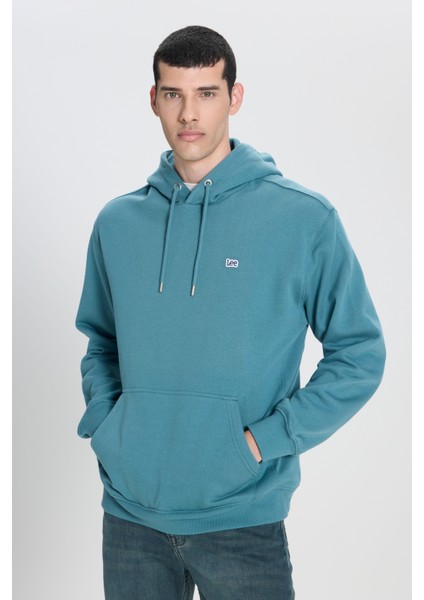 Regular Fit Normal Kesim %100 Pamuk Kapüşonlu Şardonlu Kırık Beyaz Sweatshirt