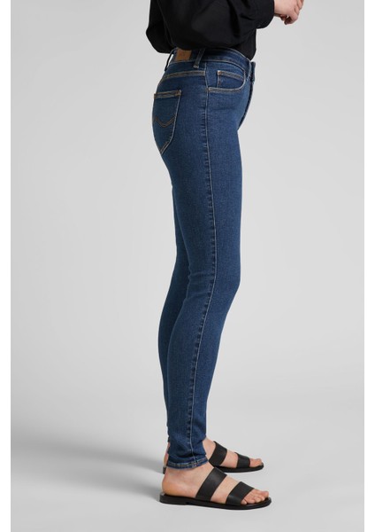 Forever Skinny Fit Dar Kesim Yüksek Bel Açık Mavi Esnek Jean Kot Pantolon