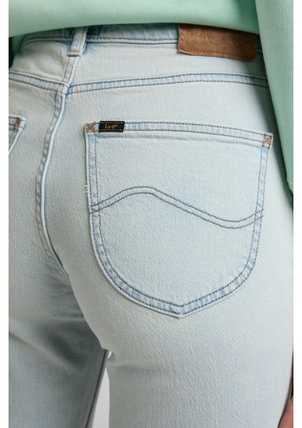 Carol Cropped Straight Fit Yüksek Bel Esnek Jean Kot Pantolon