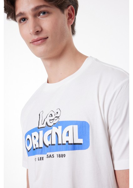 Regular Fit Normal Kesim %100 Pamuk Bisiklet Yaka Kırık Beyaz Tişört modelleri