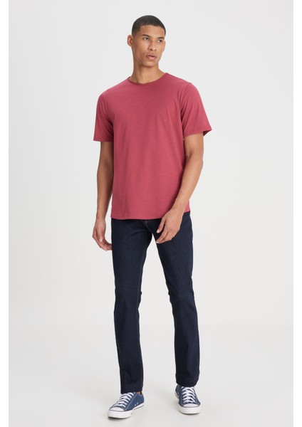 Regular Fit Normal Kesim Bisiklet Yaka %100 Pamuk Gül Kurusu Tişört modelleri