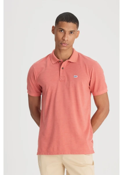 Regular Fit Normal Kesim Polo Yaka İndigo Tişört