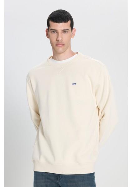 Regular Fit Normal Kesim %100 Pamuk Bisiklet Yaka İçi Polarlı Bordo Sweatshirt