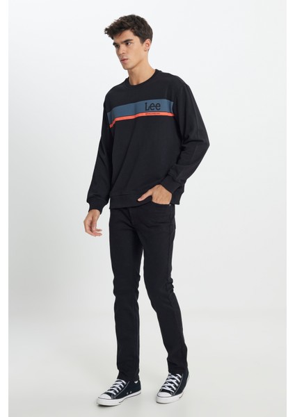 Regular Fit Normal Kesim Bisiklet Yaka Haki Sweatshirt