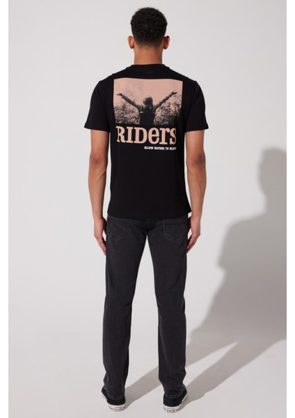 Riders By Lee Riders By Lee Loose Fit %100 Pamuk Bisiklet Yaka Mint Yeşili Tişört